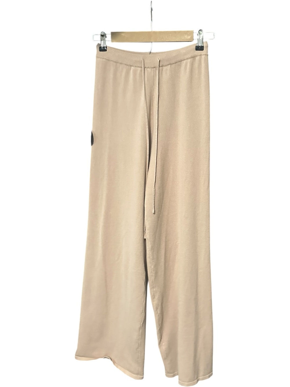 Showpo Wide-Leg Drawstring Lounge Pants Tan Size 4